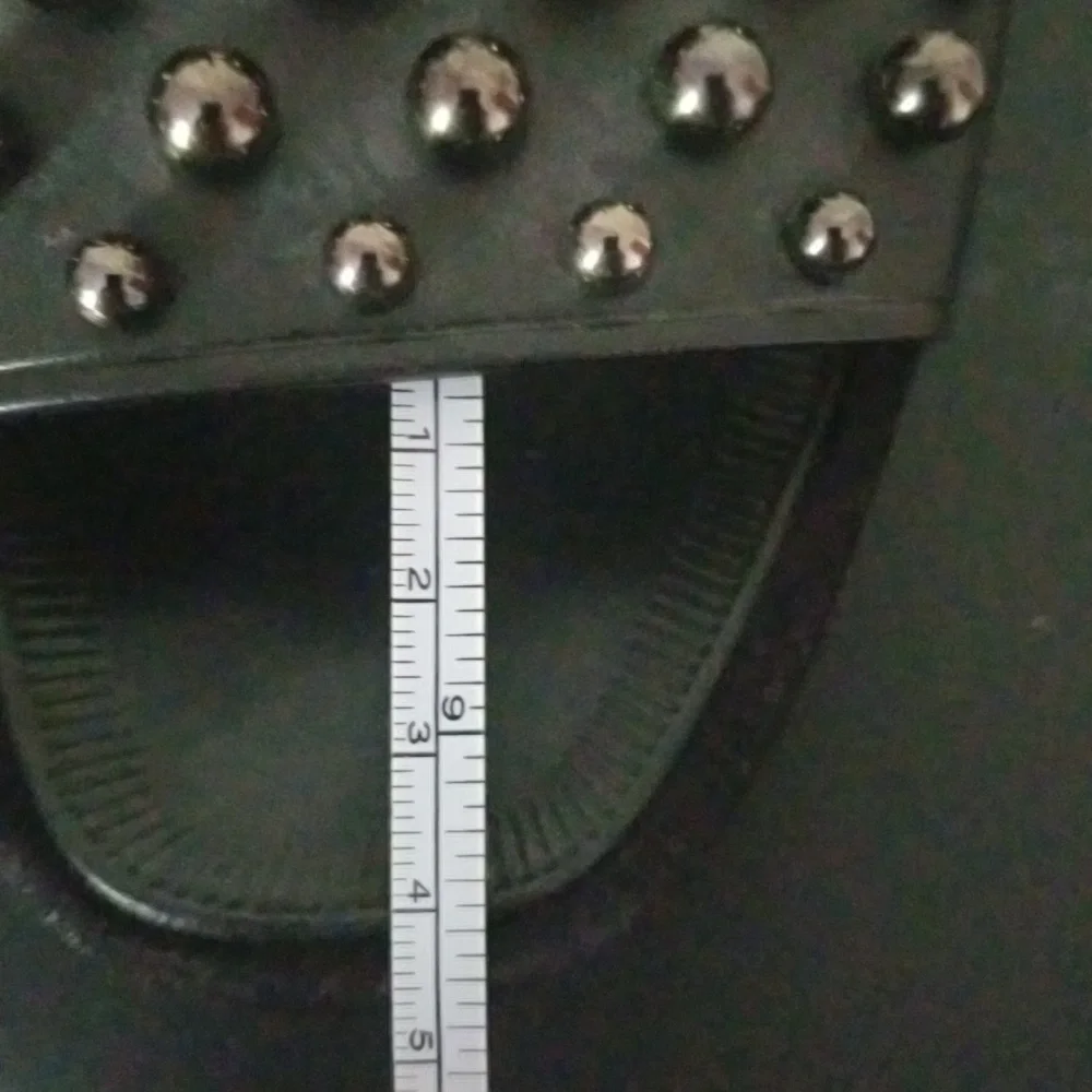 Pedro Garcia Black Studded Platform Sandals